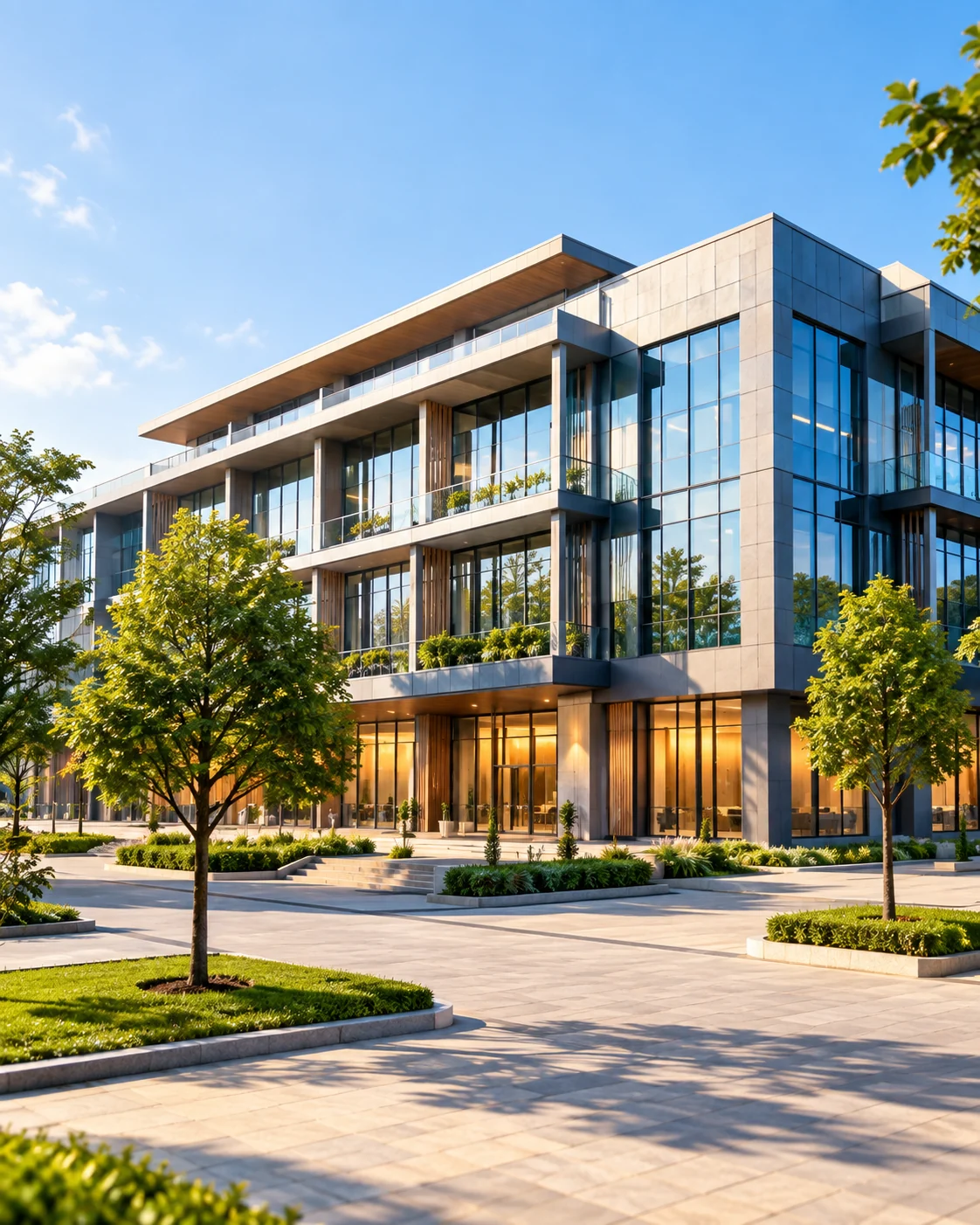 Digital marketing agency: A modern office building representing the Mohali expansion