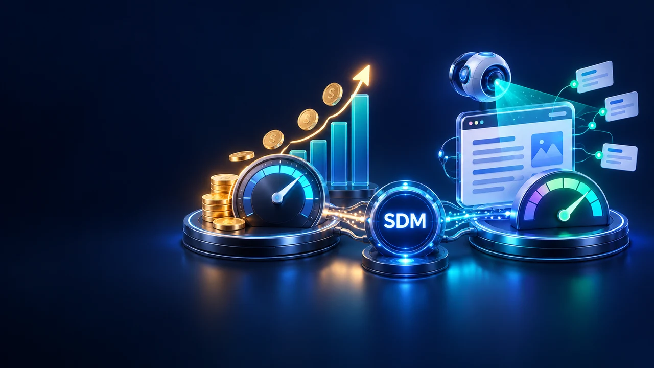 SDM conversion tools for calculating marketing ROI and checking AI search readiness